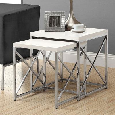 Monarch Entertainment Center TV Stand w/ Monarch Specialties End Tables - VMInnovations