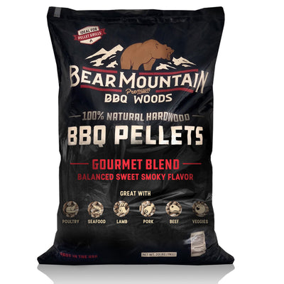 Bear Mountain BBQ Hardwood Gourmet Blend & Hickory Smoker Pellets, 40 Pound Bags - VMInnovations
