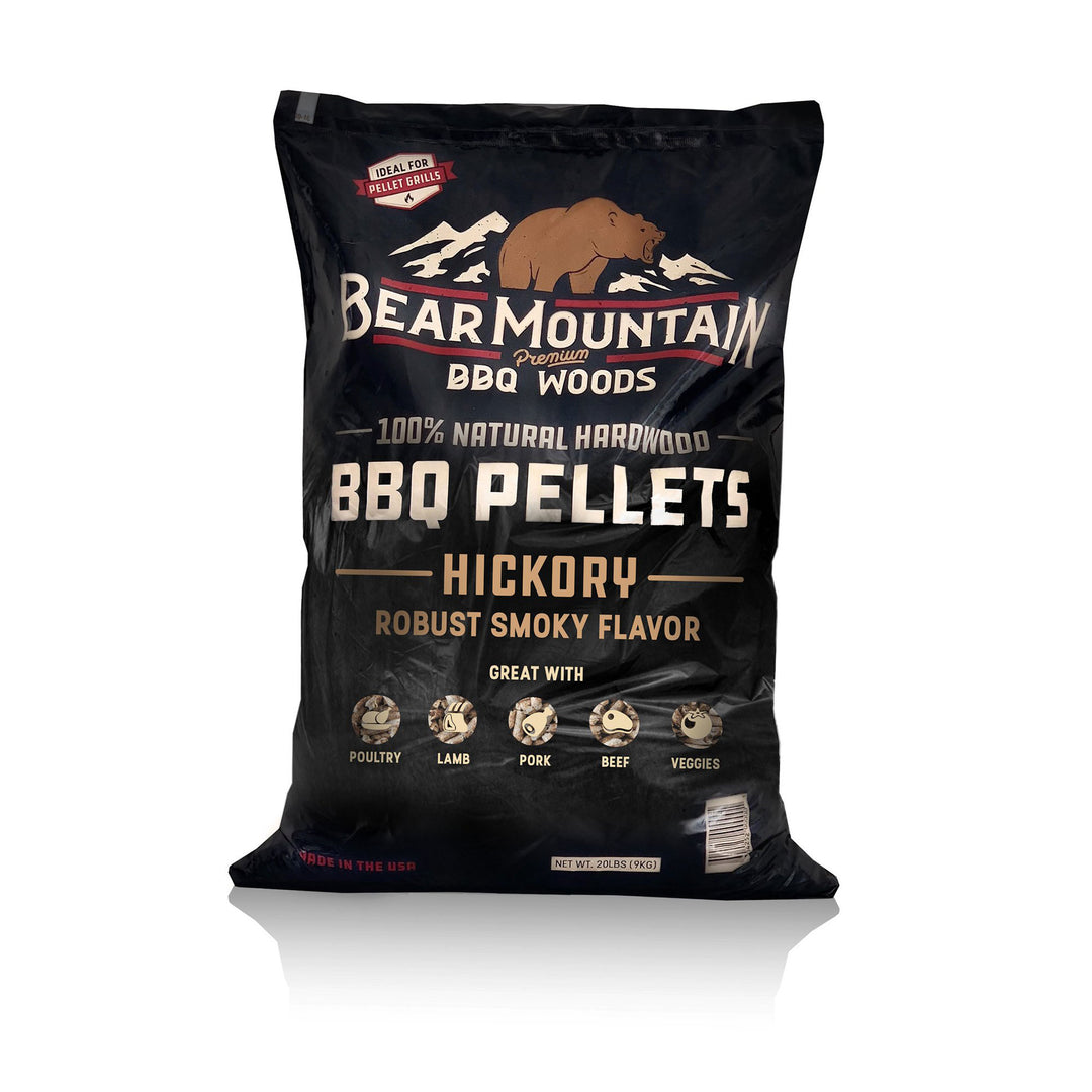 Bear Mountain BBQ Hardwood Gourmet Blend, Hickory, & Apple Pellets, 20 Lb Bags