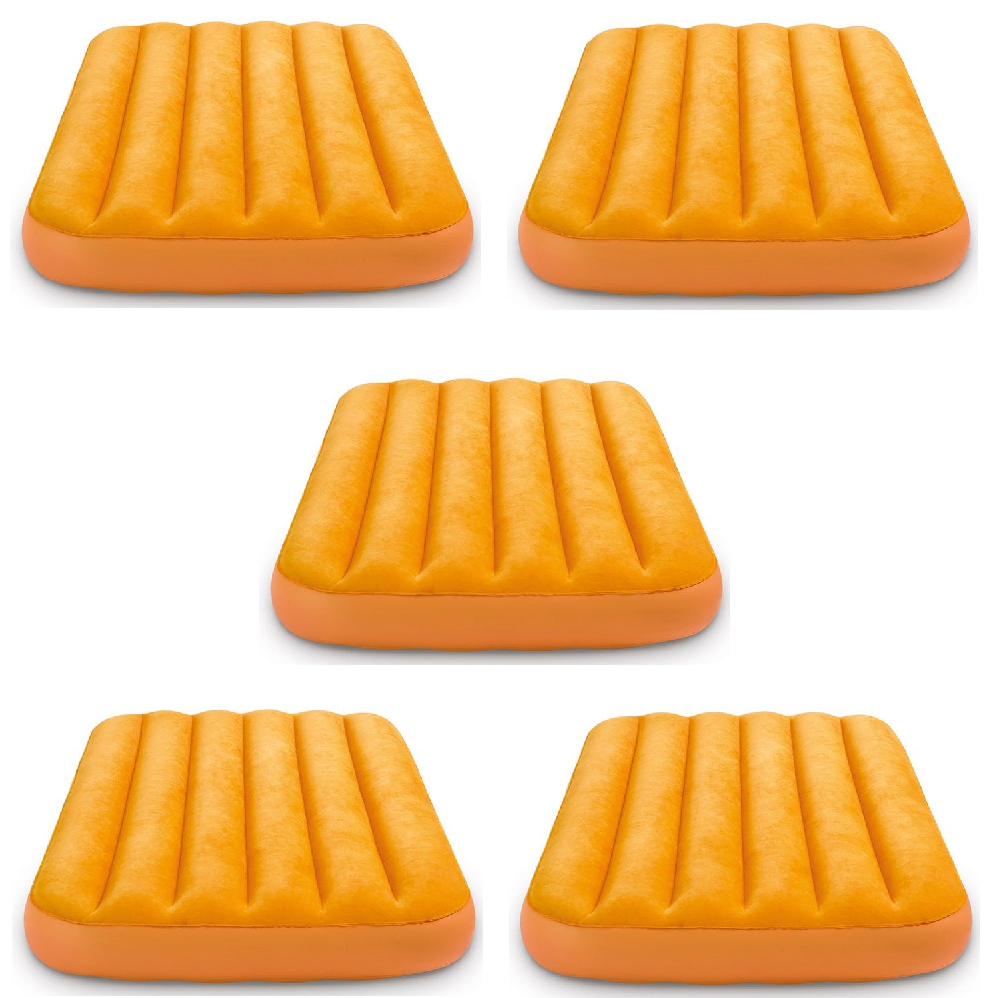Intex Cozy Kidz Bright & Fun-Colored Inflatable Air Bed w/ Carry Bag (5 Pack) - VMInnovations
