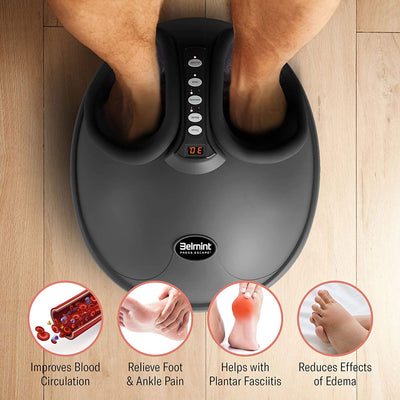 Belmint Shiatsu Deep Tissue Electric Foot Massager Machine with Air Compression