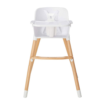 Be Mindful Convertible Adjustable Modern Children's Baby Table High Chair, White