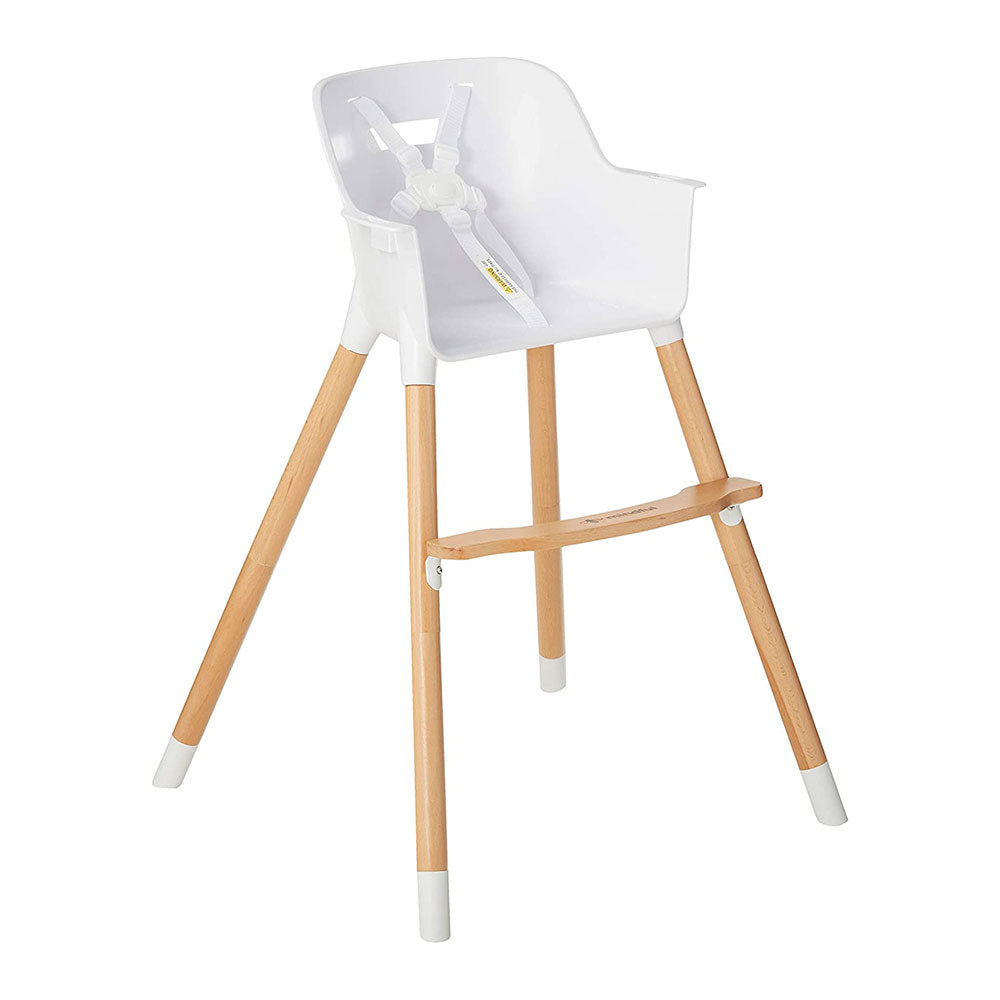 Be Mindful Convertible Adjustable Modern Children's Baby Table High Chair, White