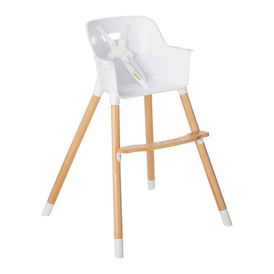 Be Mindful Convertible Adjustable Modern Children's Baby Table High Chair, White