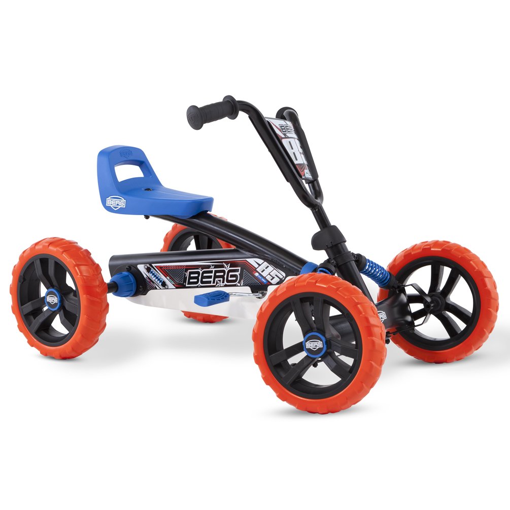Berg Buzzy Nitro Toddler Adjustable Compact Pedal Safe Go Kart, Blue (Open Box)