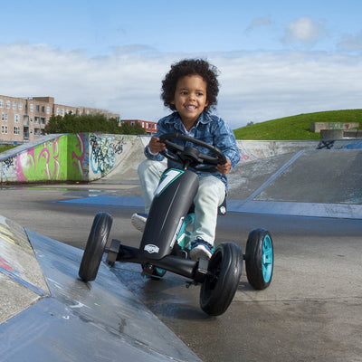 Berg Racing Kids Adjustable Seat Compact Pedal Powered Go Kart, Blue (Open Box)