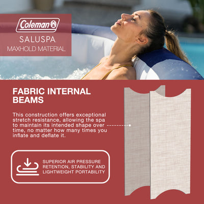 Coleman SaluSpa 4 Person Square Portable Inflatable Outdoor Hot Tub Spa (Used) - VMInnovations