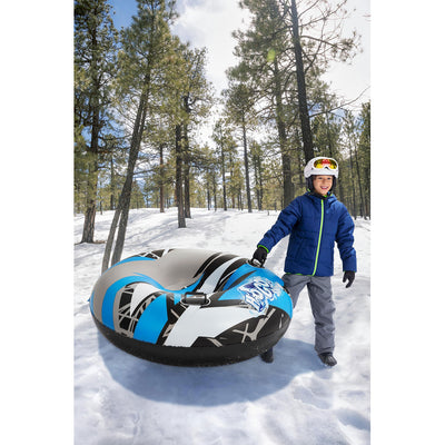 48 Inch Inflatable Icequake Kids Winter Snow Tube Sled for Ages 6+ (Open Box)