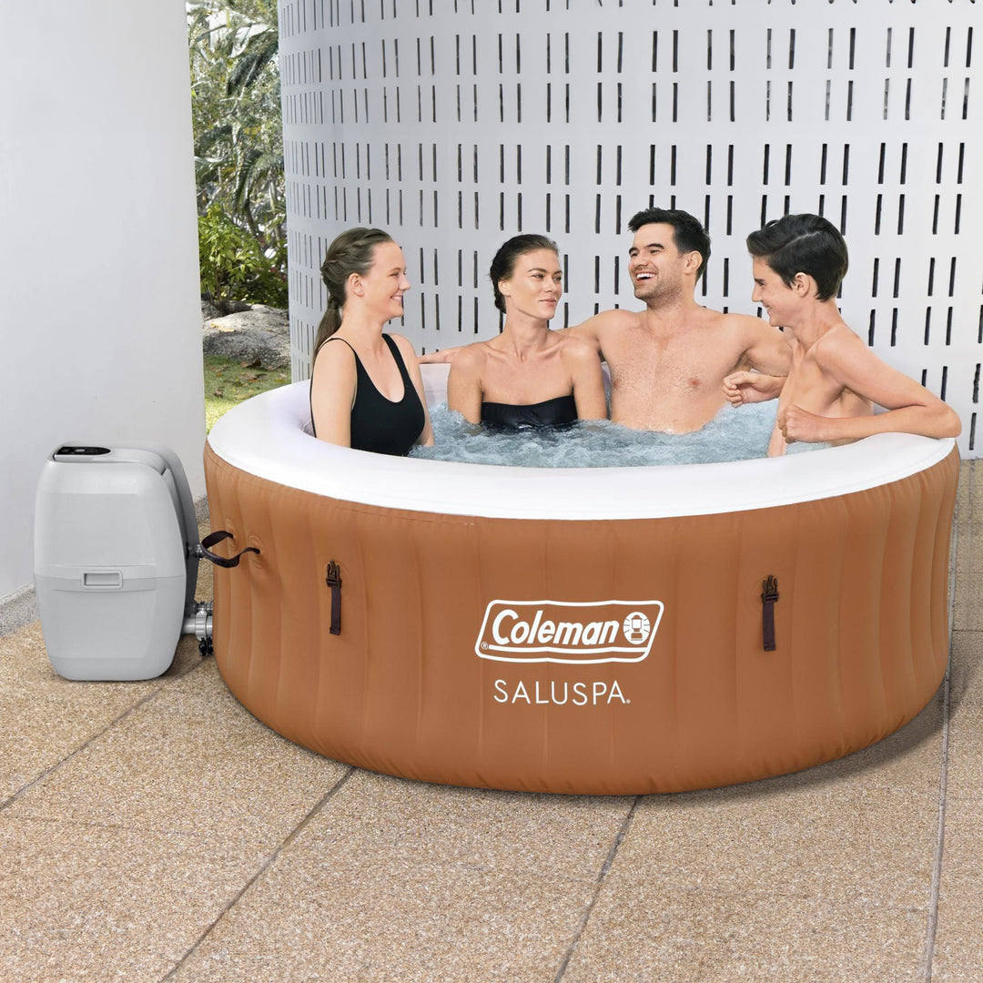 Coleman SaluSpa Ponderosa Hot Tub + Bestway SaluSpa Seat with Adjustable Legs