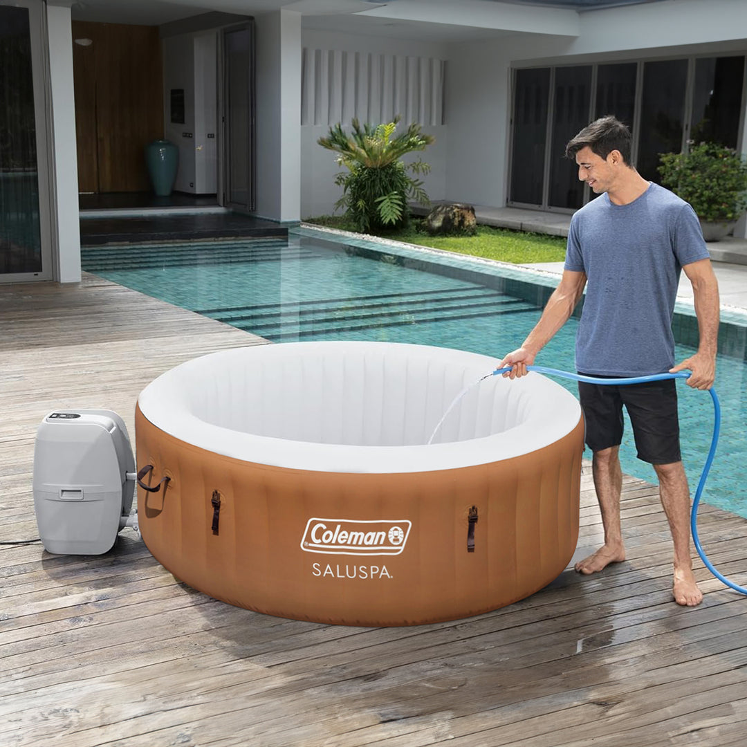 Coleman SaluSpa Ponderosa Hot Tub + Bestway SaluSpa Non Slip Pool and Spa Seat