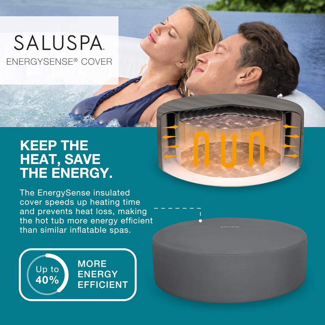 Bestway SaluSpa Bahamas AirJet Inflatable Outdoor Hot Tub with EnergySense Cover