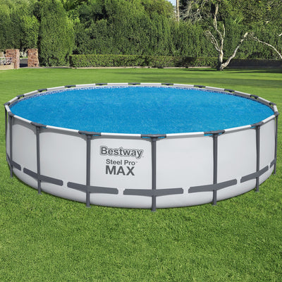 Bestway 18 Foot Round Above Ground Swimming Pool Solar Heat Cover (2 Pack)