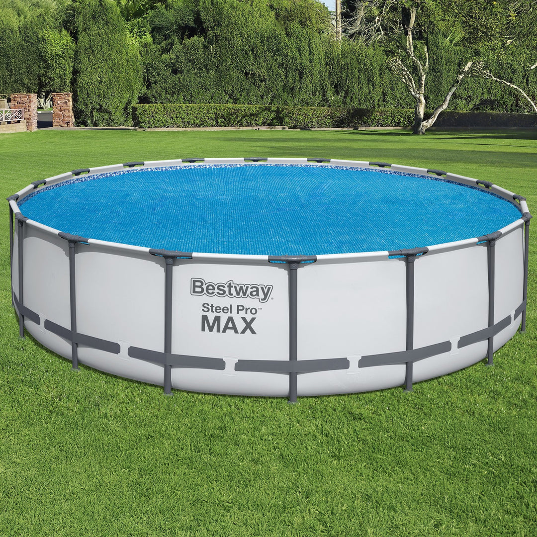 Bestway Round Solar Pool Cover for 18' Frame & Steel Wall Above Ground Pools