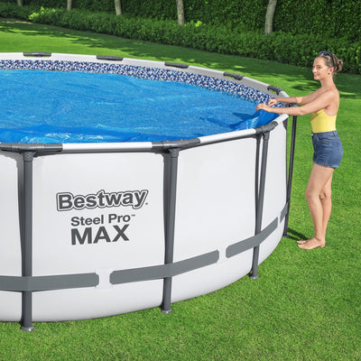 Bestway 18 Foot Round Above Ground Swimming Pool Solar Heat Cover (6 Pack)