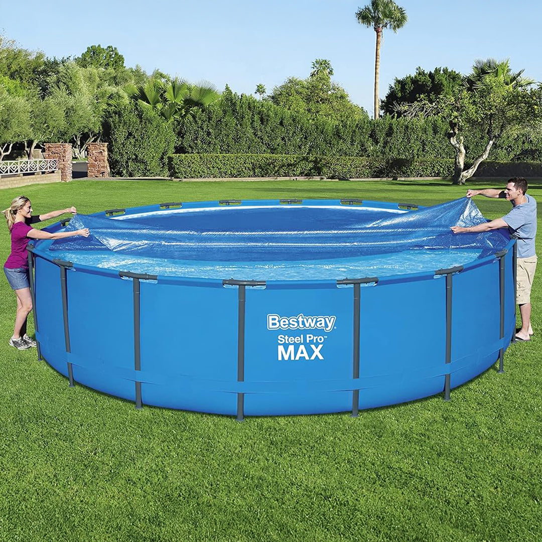 Bestway 18 Foot Round Above Ground Swimming Pool Solar Heat Cover (Used)