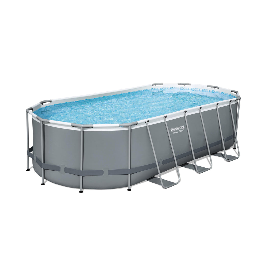 Bestway Power Steel 18ft x 9ft x 48in Above Ground Pool Set with Pump (Open Box)