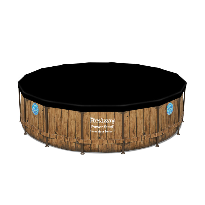 Bestway 16ft x 4ft Power Steel Swim Vista Above Ground Pool Set & Pump(Open Box)