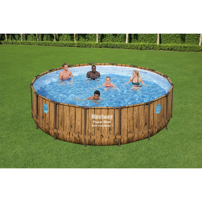 Bestway 16ftx4ft Power Steel Swim Vista Above Ground Pool Set & Pump (For Parts)