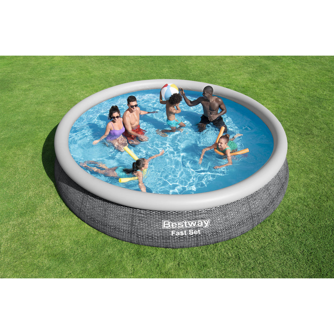 Bestway 15' x 33" Fast Set Inflatable Above Ground Swimming Pool (Open Box)