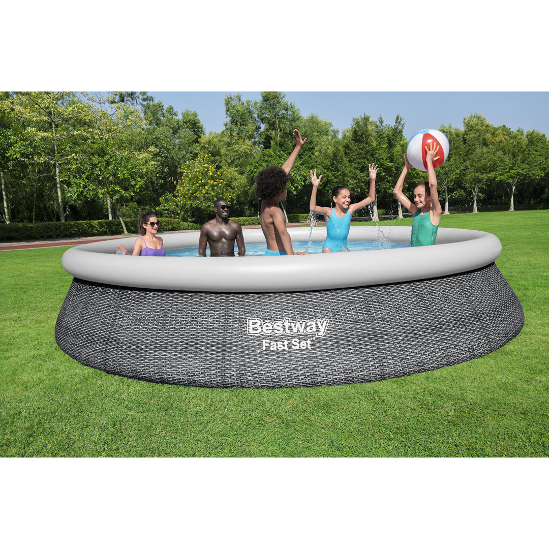 Bestway 15' x 33" Fast Set Inflatable Above Ground Swimming Pool (Open Box)