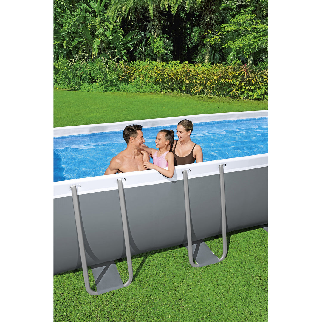 Bestway Rectangular Frame Above Ground Pool with Ladder & Pump | (Open Box)