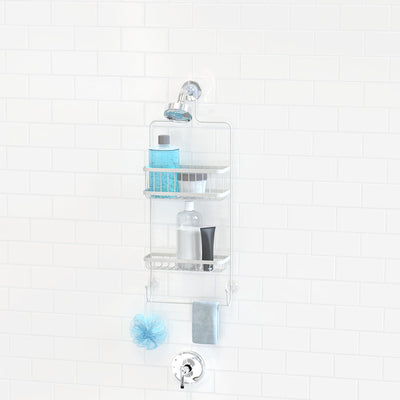 Better Living Products ASTRA 2 Tier Steel Shower Organizer with Hooks (Used) - VMInnovations