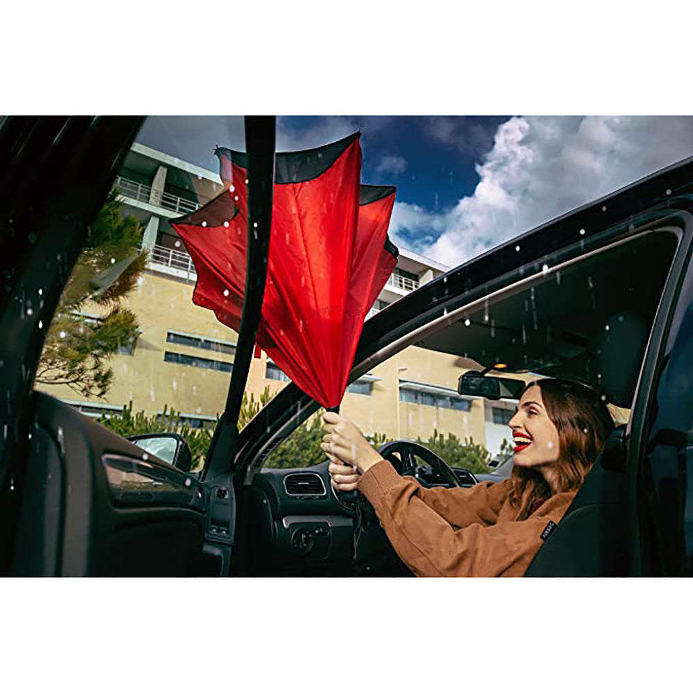BetterBrella Wind Proof Reverse Open/Close 41.5" Wide Umbrella, Blue (Open Box)