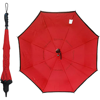 BetterBrella Wind Proof Reverse Open/Close 41.5" Wide Umbrella, Red (Open Box)