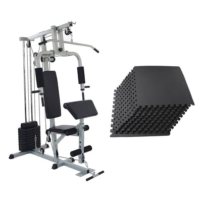 Everyday Essentials Home Gym Bench Strength Workout Station and Exercise Mat - VMInnovations