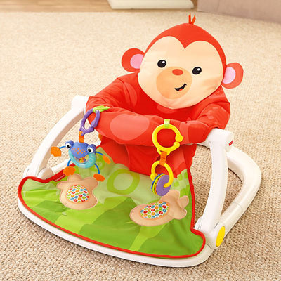 Fisher-Price Deluxe Sit Me Up Monkey Floor Baby Activity Play Seat with Toys