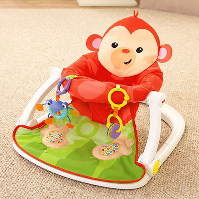 Fisher-Price Sit Me Up Monkey Floor Baby Activity Play Seat with Toys (Open Box)