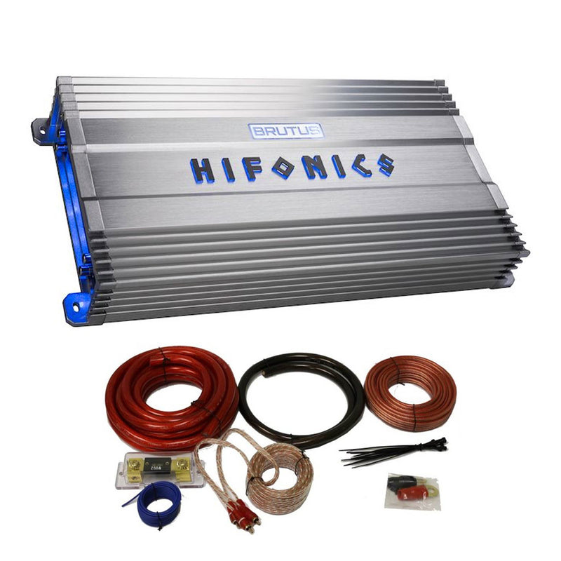 Hifonics BG-4000.1D Brutus 4000 Watt Car Audio Subwoofer Amplifier & Wiring Kit