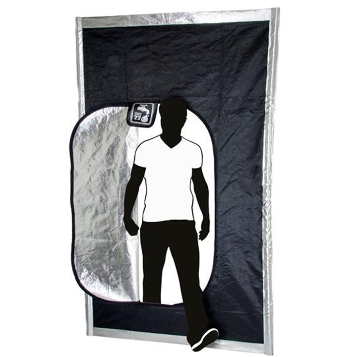 Hydrofarm Insulated Reflective Greenhouse Grow Room Hatch Zipper Door (Open Box) - VMInnovations