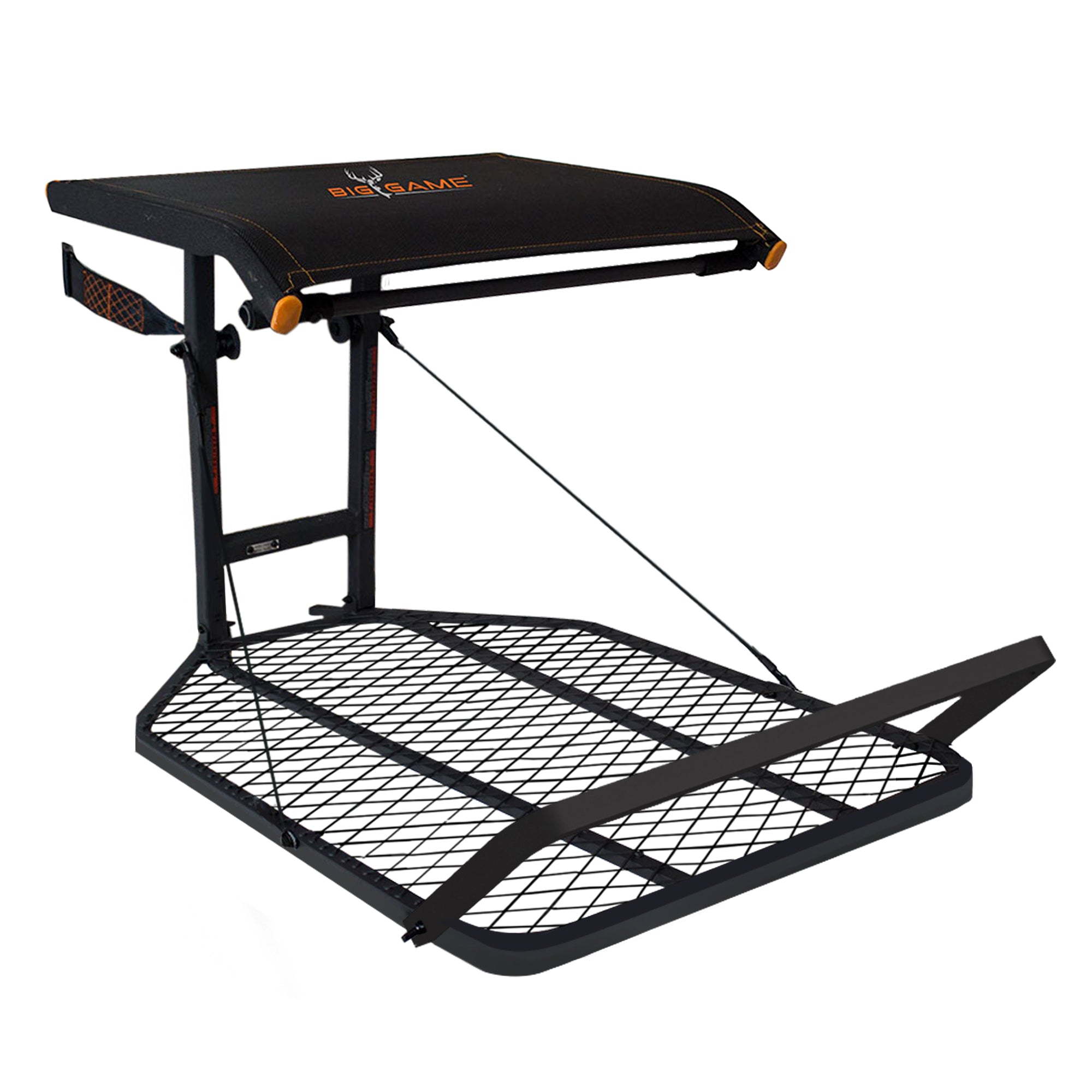 Big Game Captain XC Steel Hang-On Treestand & Quick Stick Climbing Sticks, Black