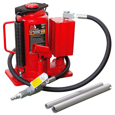 Big Red TOR-TA92006 Pneumatic Air Hydraulic Bottle Jack w/ Manual Hand Pump, Red - VMInnovations