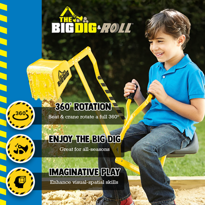 Big Dig Rolling Digger Excavator Crane with 360 Degree Rotation Base (Open Box)