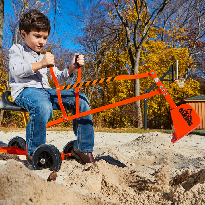 Big Dig and Roll Sandbox Digger w/ 360 Degree Rotation, Orange (Used) - VMInnovations