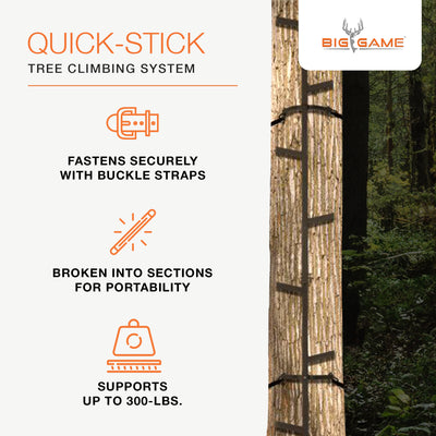 Big Game Hunting Quick Stick Tree Climbing System Heavy-Duty Steel Ladder (Used) - VMInnovations