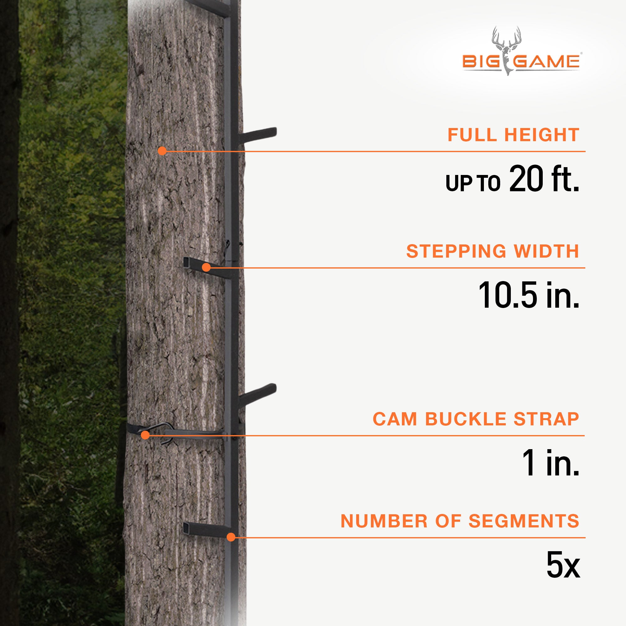 Big Game Hunting Quick Stick Tree Climbing System Heavy-Duty Steel Ladder (Used) - VMInnovations
