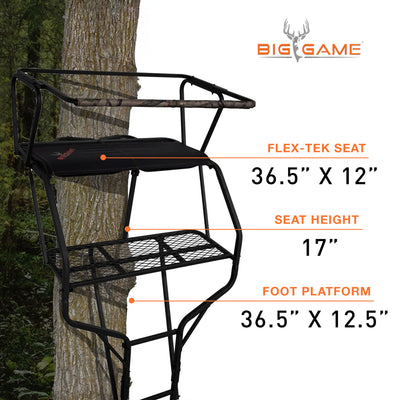 Big Game Guardian DXT Portable 2 Hunter Tree Ladder Stand, 18 Foot (2 Pack)