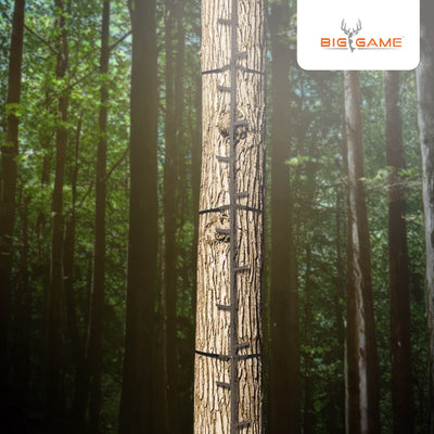 Big Game Captain XC Steel Hang-On Treestand & Quick Stick Climbing Sticks, Black