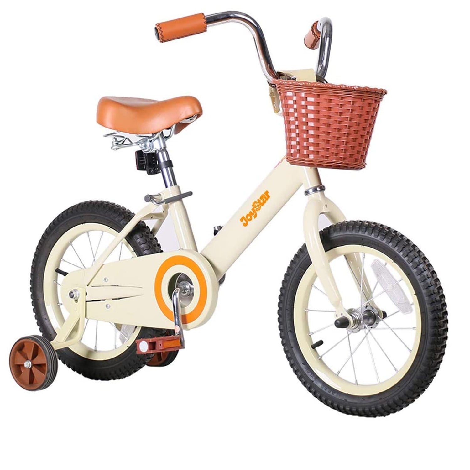 Joystar Vintage 16 Inch Kids Training Wheel Bike with Basket, Beige (For Parts) - VMInnovations