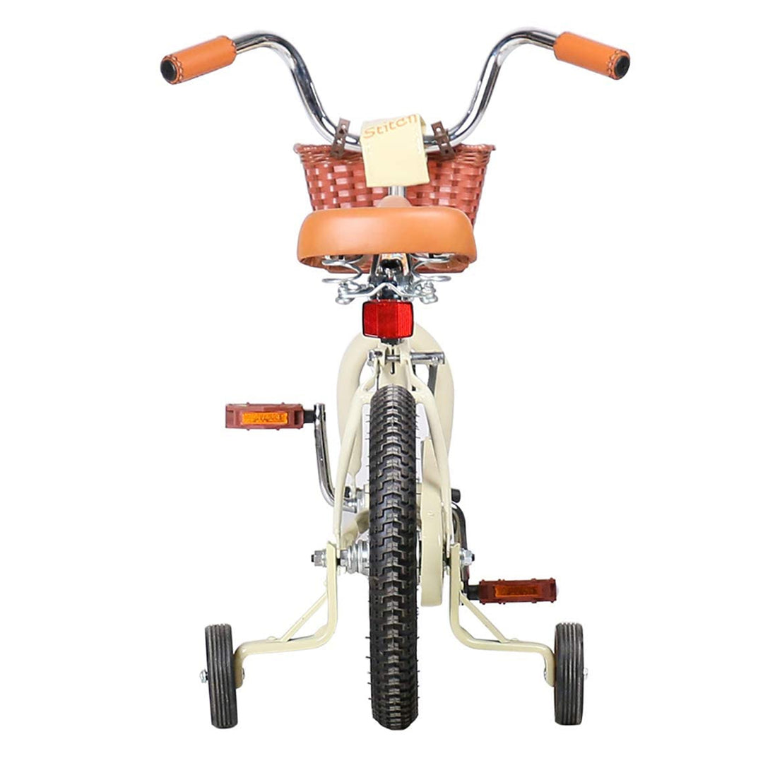 Joystar Vintage 16 Inch Ages 4 to 7 Kids Wheel Bike with Basket, Tan (Open Box)
