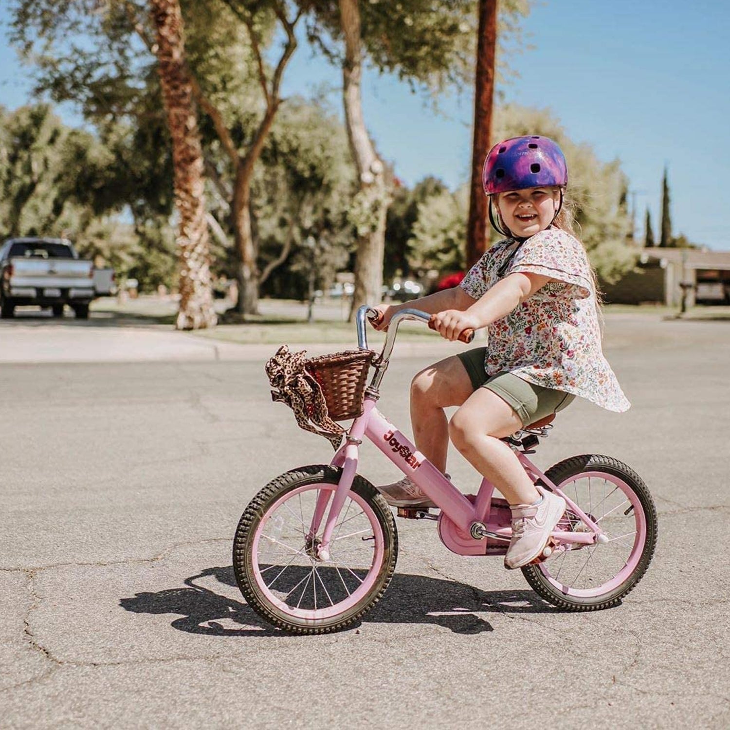 Joystar Vintage 16" Ages 4 to 7 Kids Training Wheel Bike with Basket (Open Box) - VMInnovations