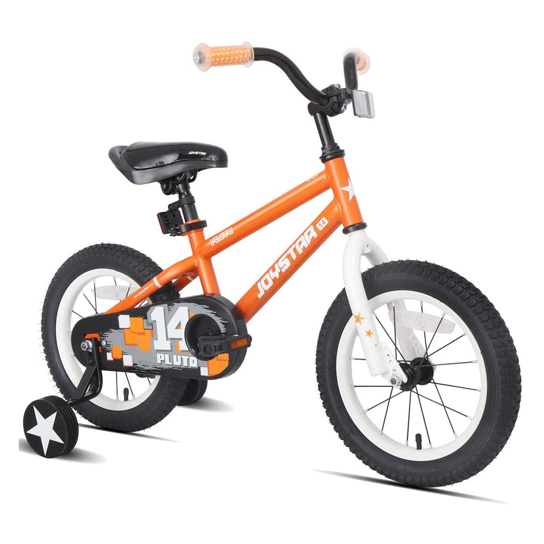 Joystar Pluto 14 Inch Ages 3 to 5 Pedal Bike with Training Wheels, Orange (Used)