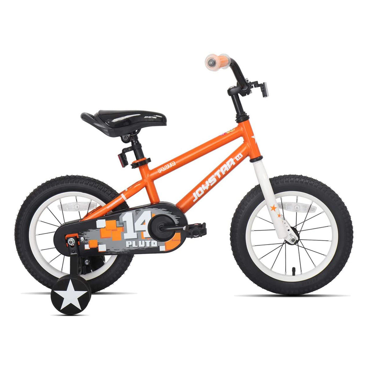 Joystar Pluto 16 Inch Ages 4 to 7 Kids Pedal Bike with Training Wheels, Orange