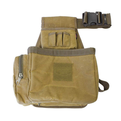 Birchwood Casey Waxed Canvas Convenient Storage Shell Bag and Carry Belt, Tan - VMInnovations