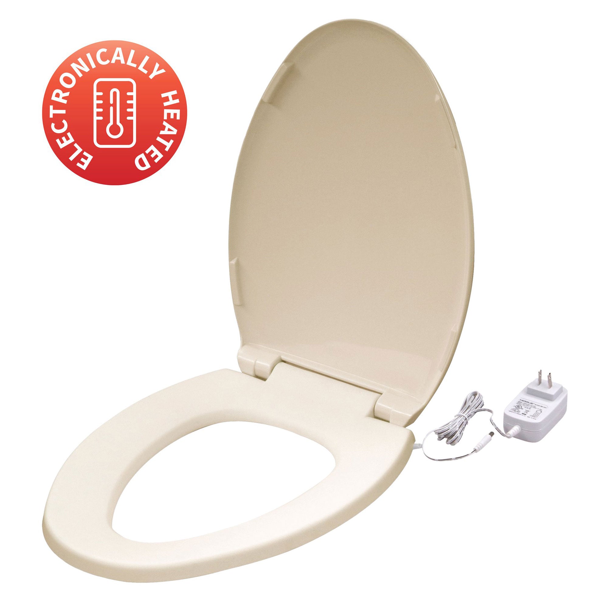 UltraTouch 01921 12 Watt 12V UL Listed Elongated Bowl Heated Biscuit Toilet Seat - VMInnovations