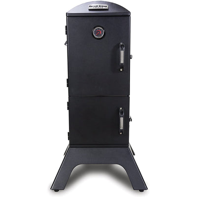 Broil King Smoke 4 Shelf Vertical Charcoal Cabinet Smoker, Black (Open Box)