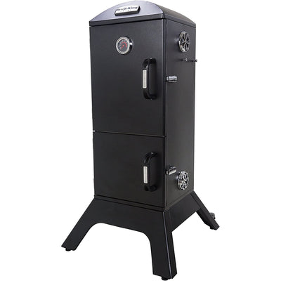 Broil King Smoke 4 Shelf Vertical Charcoal Cabinet Smoker, Black (Open Box)